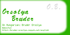 orsolya bruder business card
